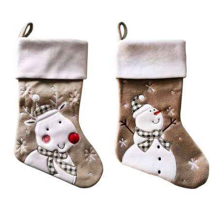 Christmas Supplies Cheap Handmade Felt Christmas Stocking Hanging Socks Decoration