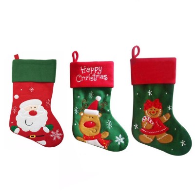 Wholesale Customized Size Polyester Christmas Stocking Santa Christmas Stocking